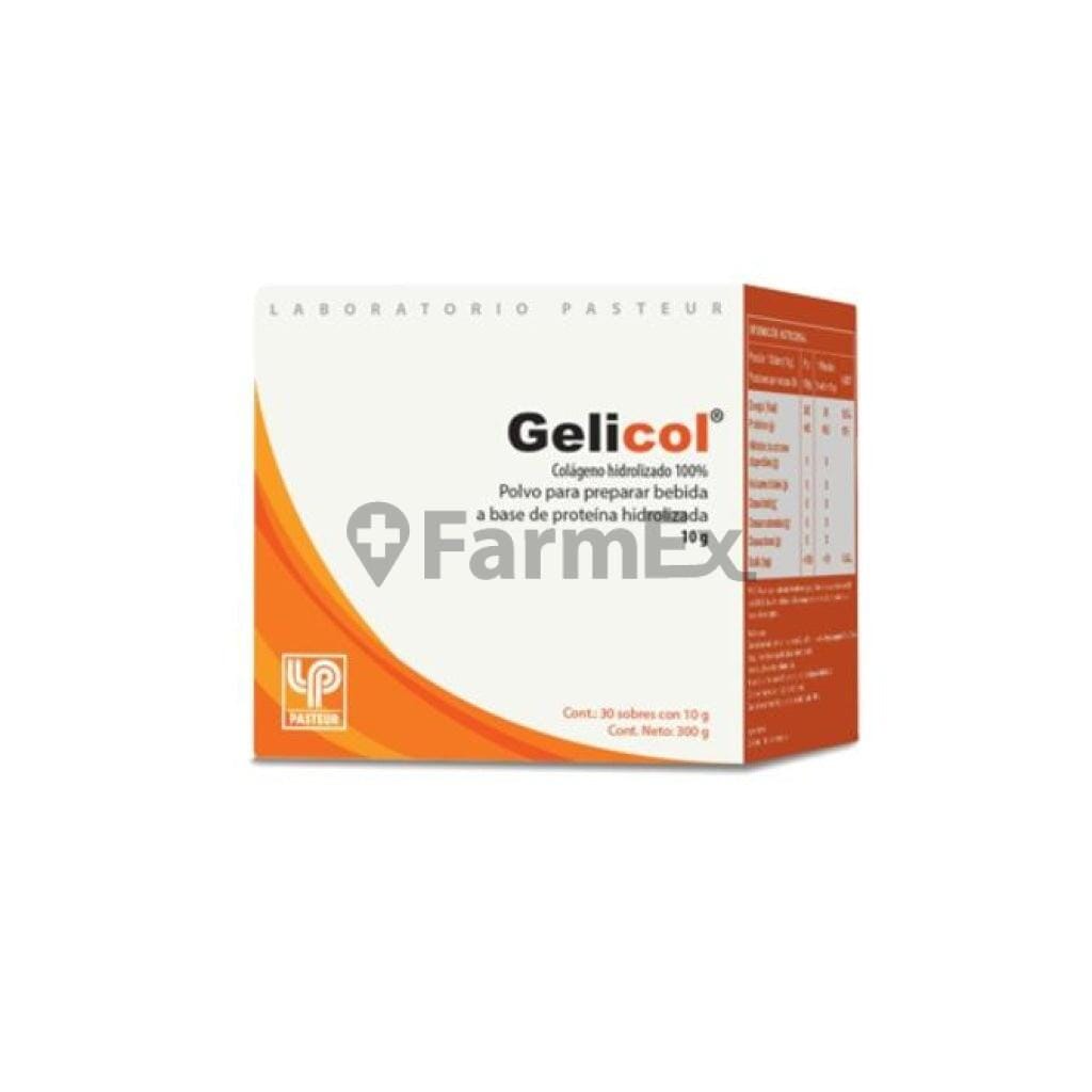 Gelicol Colágeno Hidrolizado 10 g x 30 sobres Farmex-MiaHealth-Persistente